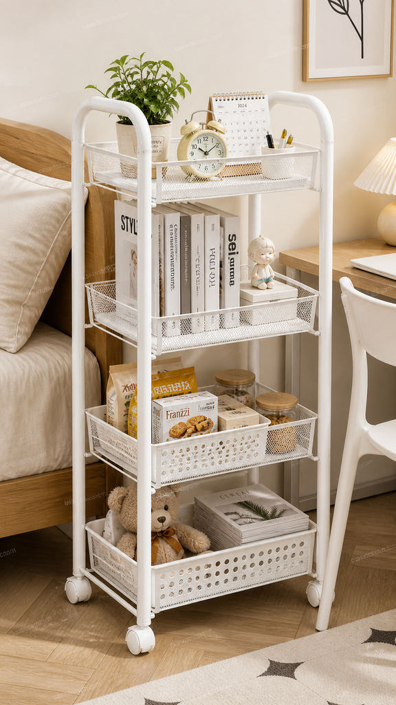 Chariot de Rangement Multifonction Inoxydable