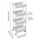 Chariot de Rangement Roulant 4Niveaux