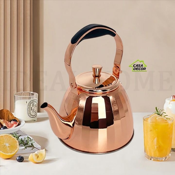 Théière en inox avec passoire Bronze 