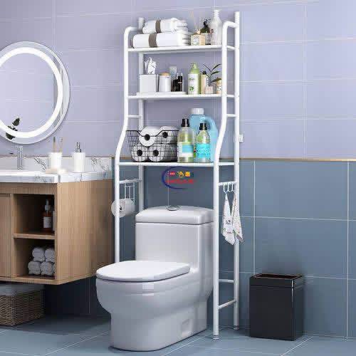 Support Toilette en Métal Blanc