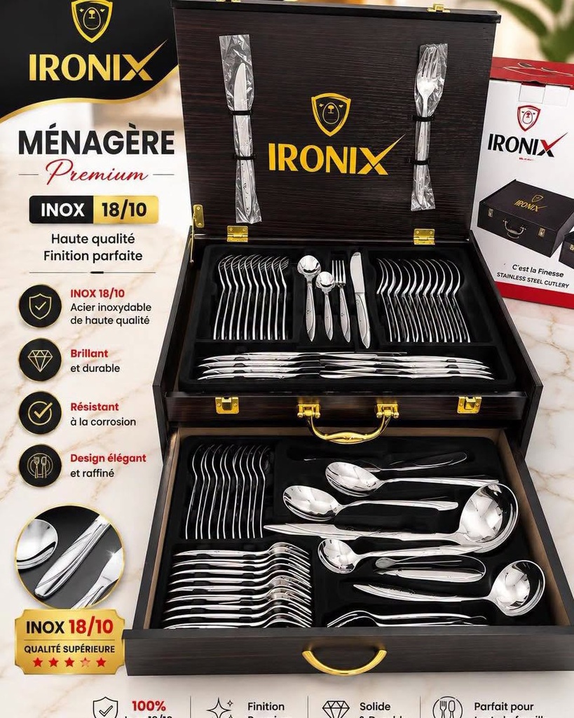 Ménagère 72 pièces Ironix 