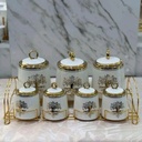 Porte d'épices Céramique avec une touche doré 