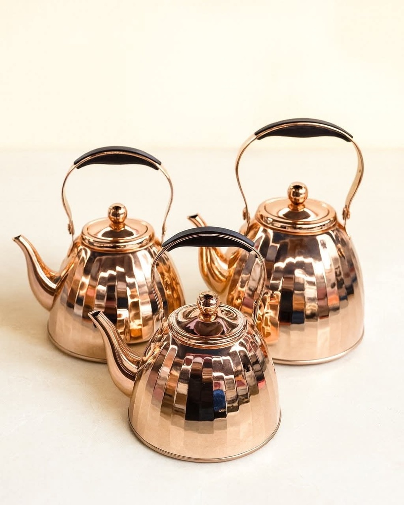 Théière en inox avec passoire Bronze 