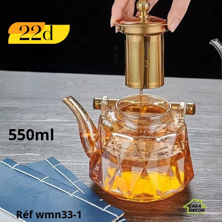 Théière en verre  