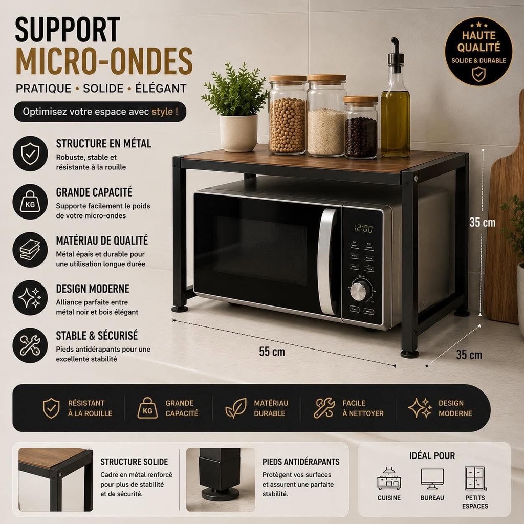 Support Micro-ondes