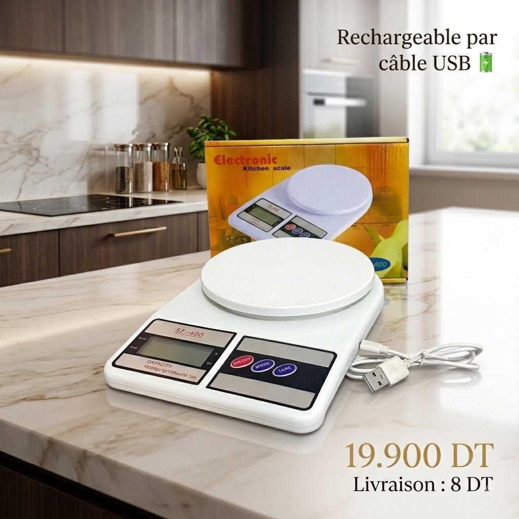 Balance de cuisine blanche