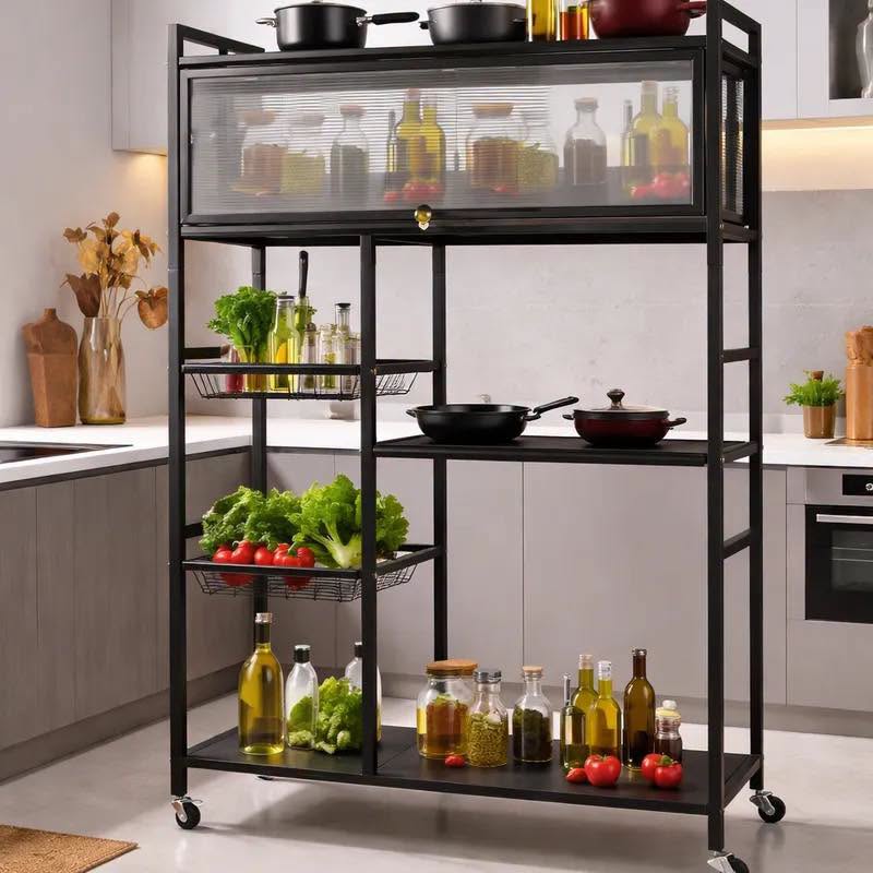 Chariot de Rangement Premium Multifonction Inoxydable