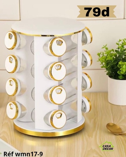 Porte d'épices 16 boites rotatif 