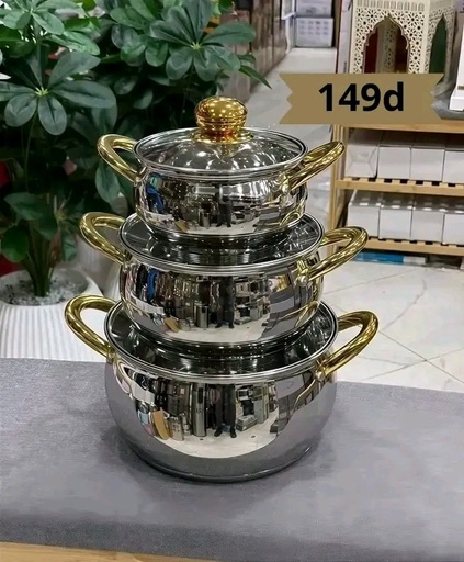 Service Casseroles inox bombé  