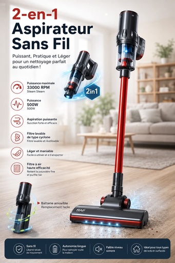 Aspirateur RAF 2 en 1 – Vacuum Cleaner 
