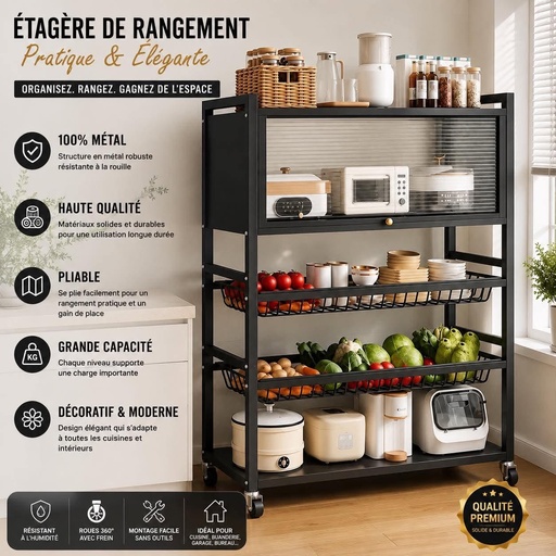 Étagère de rangement pour cuisine