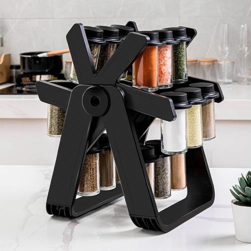 Support Épices Rotatif – 18 Pots