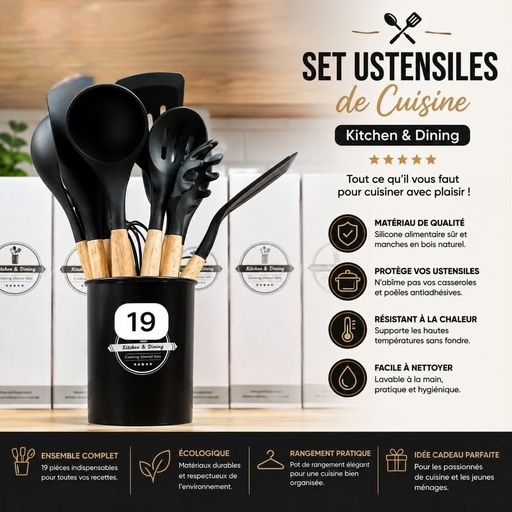 SET USTENSILES DE CUISINE – 12 PIÈCES