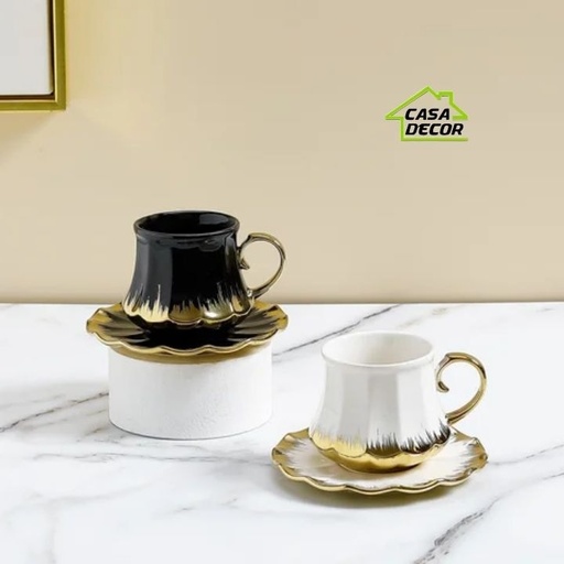   Service café noir bombé 